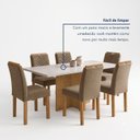 Ver mais imagens de Conjunto de Mesa com 6 Cadeiras Carol em MDF 160x80cm Cinamomo e Off White