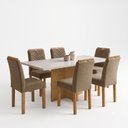 Ver imagem 2 de Conjunto de Mesa com 6 Cadeiras Carol em MDF 160x80cm Cinamomo e Off White