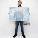 Ver imagem 2 de Quadro Decorativo em Canvas Abstrato Mármore Piscina TaColado Moldura Flutuante 4,5cm Madeira 90 x 6