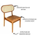 Ver imagem 5 de Kit 4 Cadeiras Lima Madeira Maciça Estofadas Yescasa Marrom/Pinhão