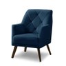 Poltrona Decorativa Retrô Recepção Magali Veludo Azul Marinho Lansofbr - 1