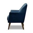 Ver imagem 7 de Poltrona Decorativa Retrô Recepção Magali Veludo Azul Marinho Lansofbr