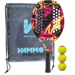 Raquete de Beach Tennis Vammo Next Gen + Sacola e 3 Bolas Beach Tennis - 1 Raquete de Beach Tennis Vammo Next Gen + Sacola e 3 Bolas Beach Tennis - 1