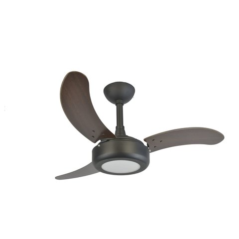 Ventilador de Teto Infinity Lux LED 6000K Preto 3 Pás MDF Tabaco 220V 2008 Lux Led 3 Pás