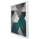 Ver imagem 1 de Quadro Decorativo Caixa Geométrico Cinza, Azul e Preto TaColado Moldura Caixa 3cm Madeira sem Vidro