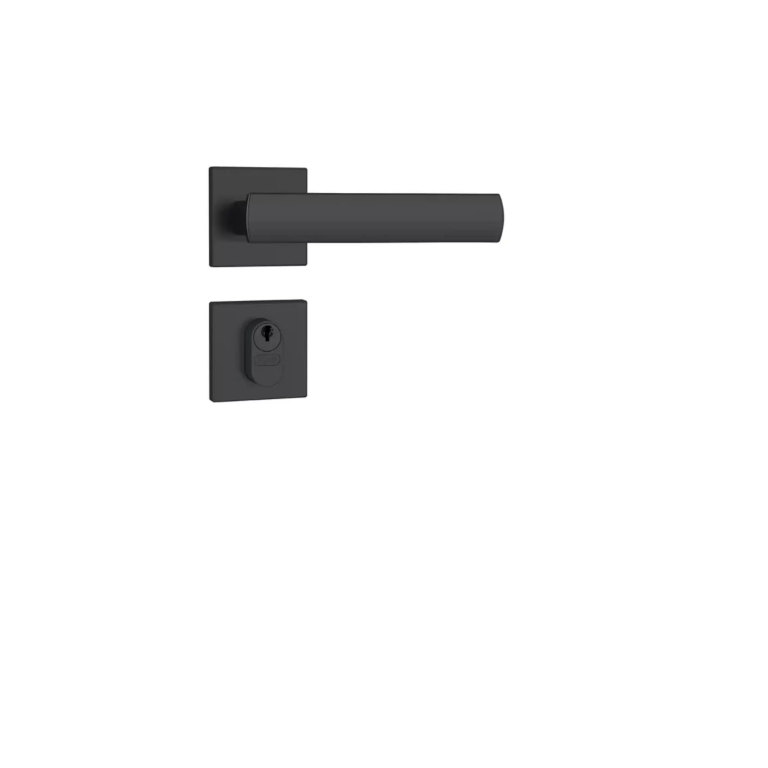 Fechadura Porta Externa 803/35 Preto Fosco Roseta Quadrada Broca 40mm Stam