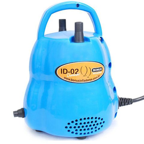 Inflador de Balões Bônus 2 Bicos Doméstico Azul ID-02 