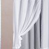 Cortina Blackout em Tecido Class com Voil Gelo/Branco Corta Luz 2,80M x 1,60M - 2