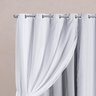 Cortina Blackout em Tecido Class com Voil Gelo/Branco Corta Luz 2,80M x 1,60M - 3