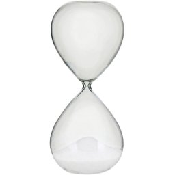 Ampulheta Moderna 24cm Para Casa Vidro Transp Areia Branca - 1