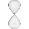 Ampulheta Moderna 24cm Para Casa Vidro Transp Areia Branca - 1