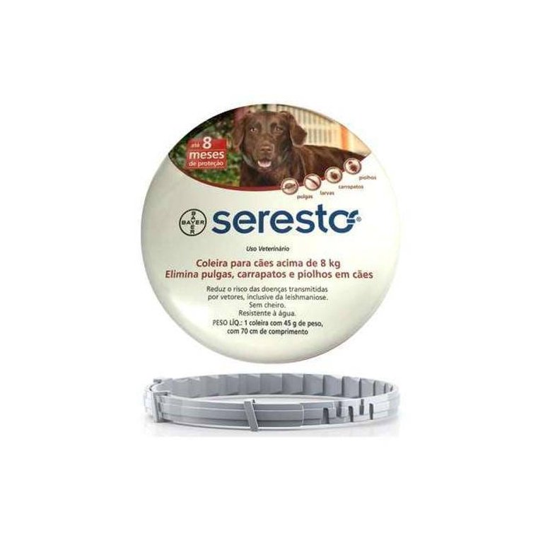 Coleira Seresto Cães e Gatos acima de 8Kg