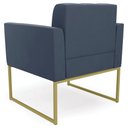 Ver imagem 7 de Poltrona Decorativa Base Industrial Dourado Ana Suede Azul Marinho - Ibiza