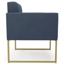 Ver mais imagens de Poltrona Decorativa Base Industrial Dourado Ana Suede Azul Marinho - Ibiza