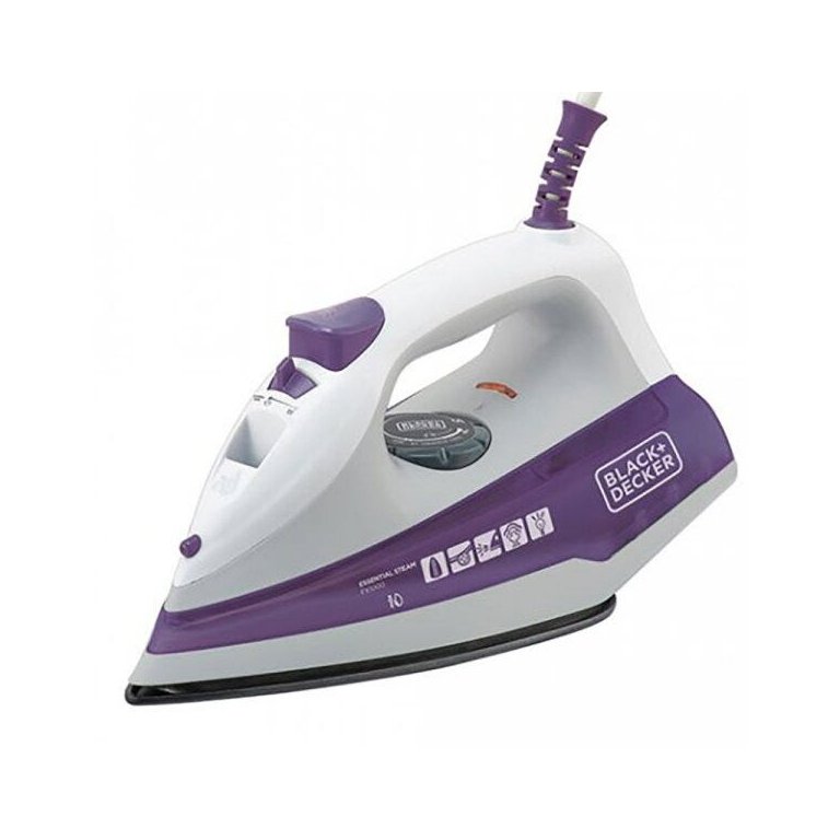 Ferro de Passar Roupas Elétrico a Vapor BlackDecker Base Antiaderente Roxo FX1000 110/127V
