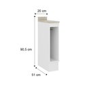 Ver imagem 2 de Balcão Porta Toalha com Tampo para Cozinha 20cm Cor:branco