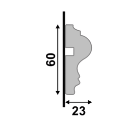 Rodameio 467 Branco de Poliestireno com 6 Cm Santa Luzia - 2