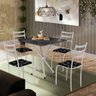 Mesa de Jantar Pequena com 4 Cadeiras Branco Alagoas Shop Jm - 1