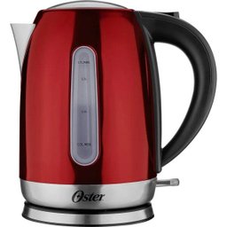Chaleira Elétrica Oster Vermelha Inox 1,7L OCEL400 1800W 220V - 1 Chaleira Elétrica Oster Vermelha Inox 1,7L OCEL400 1800W 220V - 1