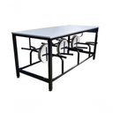 Ver imagem 2 de Mesa para Refeitório para 06 Lugares Linha Romana Cinza