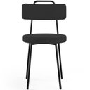 Ver imagem 6 de Kit 02 Cadeiras Decorativas Estofada Para Sala De Jantar Barcelona L02 Suede Preto - Lyam Decor