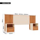 Ver imagem 6 de Cabeceira Cama de Casal Extensível Marrom Lucius Caemmun