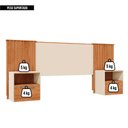Ver imagem 7 de Cabeceira Cama de Casal Extensível Marrom Lucius Caemmun