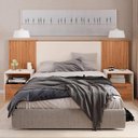 Ver imagem 1 de Cabeceira Cama de Casal Extensível Marrom Lucius Caemmun