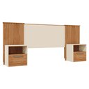 Ver imagem 2 de Cabeceira Cama de Casal Extensível Marrom Lucius Caemmun