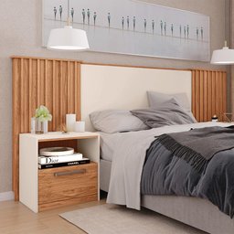 Cabeceira Cama de Casal Extensível Marrom Lucius Caemmun - 3