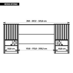 Cabeceira Cama de Casal Extensível Marrom Lucius Caemmun - 8