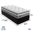 Ver imagem 3 de Cama Box Baú Preto e Colchão Berlim Molas Ensacadas Solteiro Probel