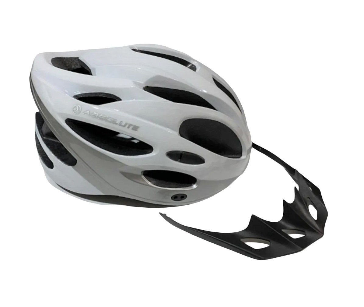 Kit Capacete Ciclismo C Led + Luva Gel + Óculos Proteção Uv - Cinza claro - GG - 10