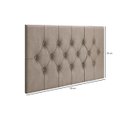 Ver imagem 5 de Cabeceira Painel Cama Box Solteiro 90 Cm Capitonê Suspensa - Bege Suede
