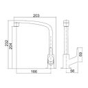 Ver imagem 3 de Torneira Cozinha Mesa 1/4 Volta Giratória Flatt 1167 F71 - 7111108 Lorenzetti Preto Fosco