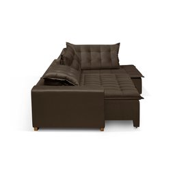 Sofá de Canto 5 Lugares Vitoria 270cm Retrátil e Reclinável com Tecido Veludo Nobre Sofatec - 4