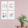 Quadros Cactos com Moldura Branca Kit 4un 22x32cm - 2