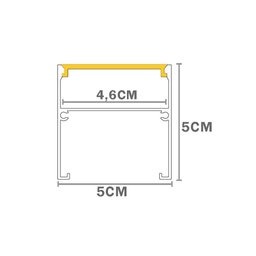 Perfil de Sobrepor Taschibra para Fita de Led Zenith 50 com 3 Metros Preto - 2