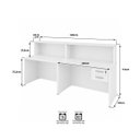 Ver imagem 5 de Conjunto 2 Balcões de Atendimento e Recepção Comercial 140x60cm com Gaveteiro Suspenso de 2 Gavetas