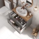 Ver imagem 2 de Conjunto Milena 78 Cm Suspenso Espelho Gota - Fabribam