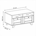 Ver imagem 6 de Sala de Estar Completa para Tv até 72 Polegadas Decor 2 Portas Carvalho - Pnr Móveis