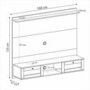 Ver imagem 5 de Sala de Estar Completa para Tv até 72 Polegadas Decor 2 Portas Carvalho - Pnr Móveis