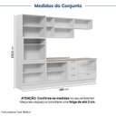 Ver imagem 4 de Cozinha Planejada 6 Peças com Tampo com Cristaleira Marselha CabeCasa MadeiraOriginals Branco