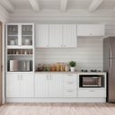 Ver imagem 1 de Cozinha Planejada 6 Peças com Tampo com Cristaleira Marselha CabeCasa MadeiraOriginals Branco