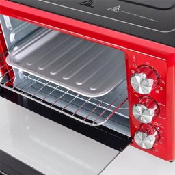 Forno Elétrico Oster 22L Vermelho 7022R 1500W 127V - 4
