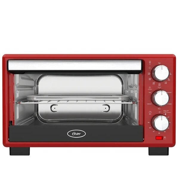 Forno Elétrico Oster 22L Vermelho 7022R 1500W 127V Menor preço em Forno Elétrico Oster 22L Vermelho 7022R 1500W 127V