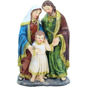 Presépio Estátuas Em Resina Sagrada Família Jesus 20cm