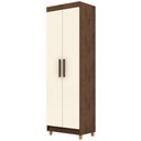 Ver imagem 2 de Armário Multiuso 2 Portas 60cm Hebrom V01 Imbuia Champanhe - Lyam Decor