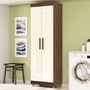 Ver imagem 1 de Armário Multiuso 2 Portas 60cm Hebrom V01 Imbuia Champanhe - Lyam Decor