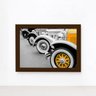 Quadro Carro Antigo Amarelo Foto Moldura Marrom 22x32 - 2
